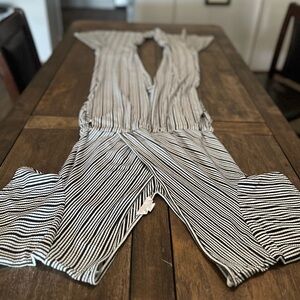 Striped Bell-Bottom Jumpsuit